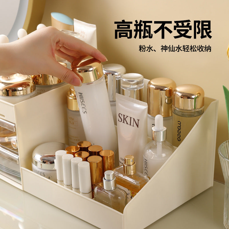 Ouxin drawer vanity case dormitory finishing plastic shelf cosmetics skin care dresser desktop storage box