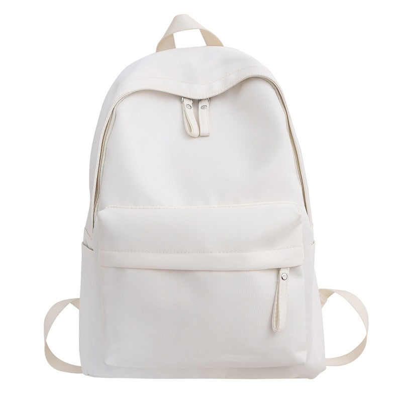 Solid color simple backpack fashion Mori travel small backpack college student shoulder Oxford cloth daily versatile shoulder