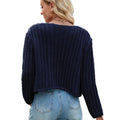 Fashion cross-border fall and winternew arrivalpure color thick needle sweateroutwearloose soft waxy lazy style knittingcardigan women