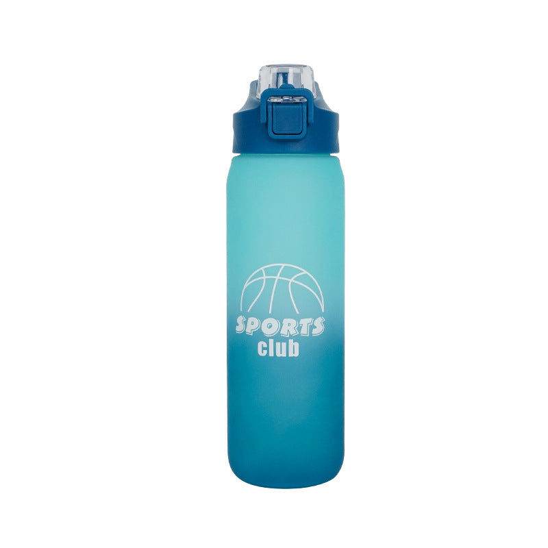 Outdoor sports water cup, food-grade, large-capacity, leak-proof, pop-up lid, fitness water bottle, good-looking, portable plastic cup for outings