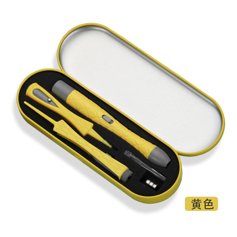 New arrival rechargeable light-emitting ear spoon suit nose pick ear pick earwax baby battery light buckle ear pick suit