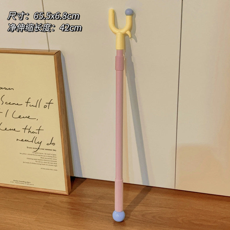 Clothes pole for home retractable clothes drying fork balcony long drying hanging clothes drying pole fork dopamine clothes pole