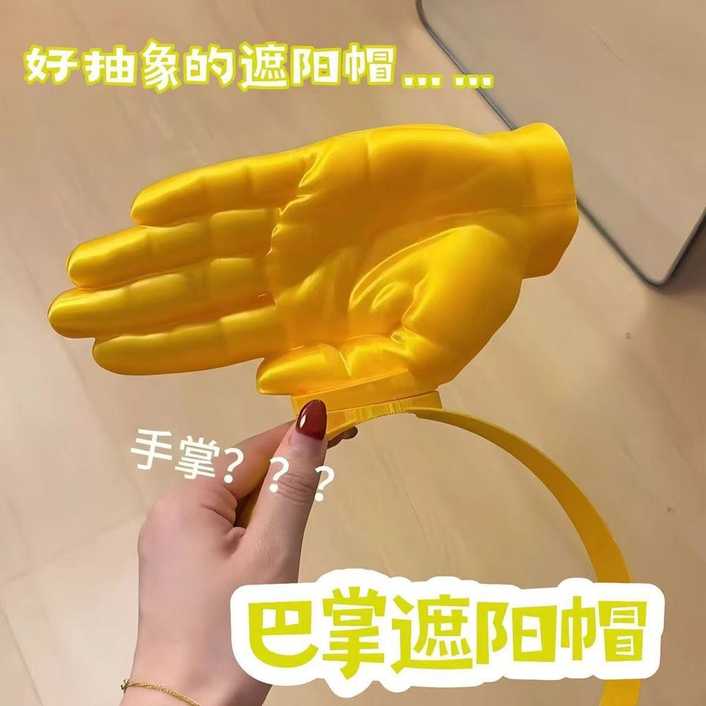 Influencer-approved palm-sized sun hat - 3d printed, adjustable, funny & creative headband sun hat - 3d one-piece dropshipping available