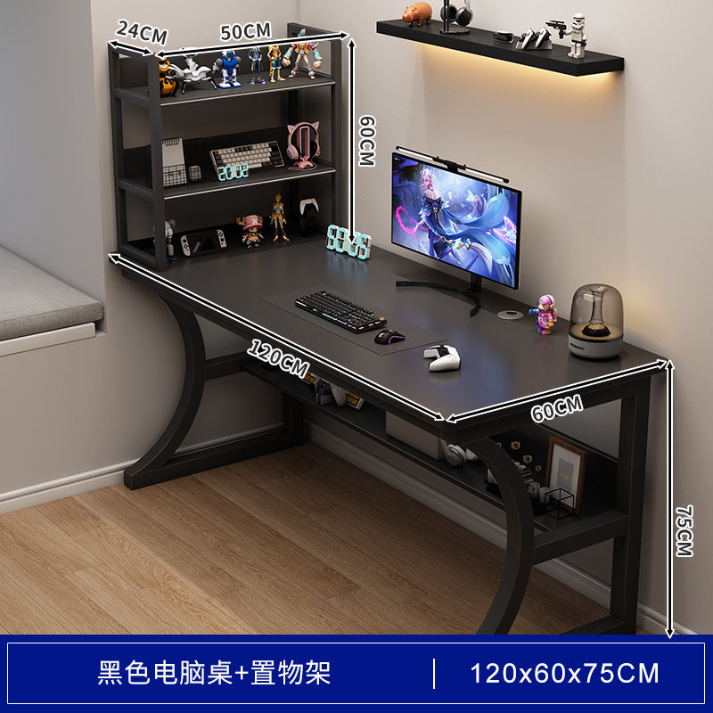 Bedroom study desk computer desk desktop gaming desk home office desk with storage shelf simple desk