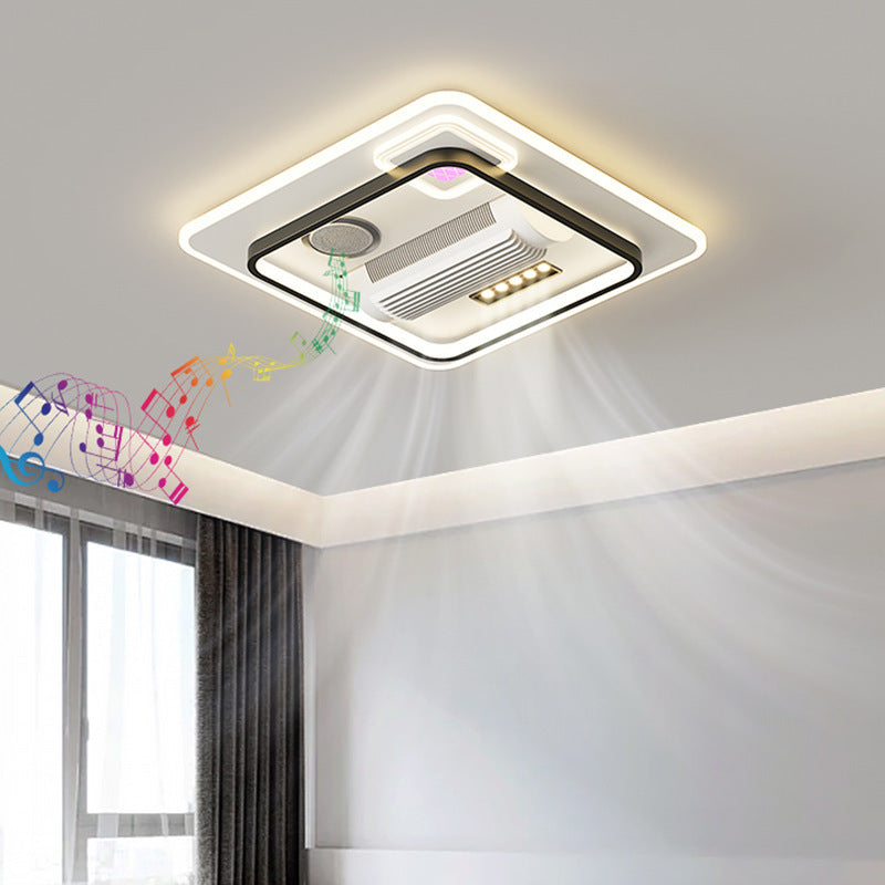 Bladeless fan light 2025 new invisible fan light modern simple bedroom light Guangdong Zhongshan lighting package