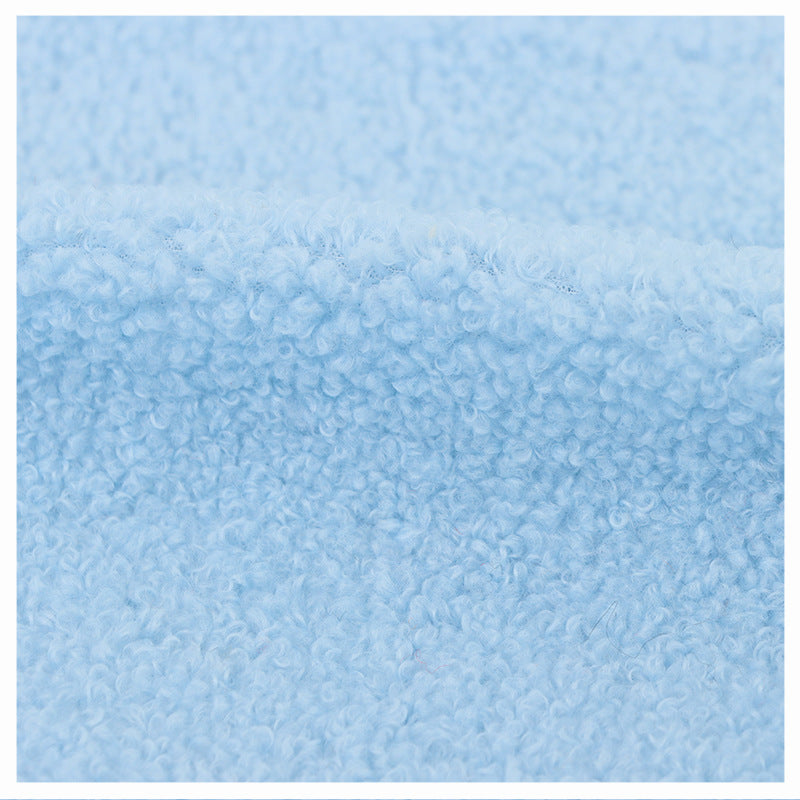 Small teddy flannel material circle flannel sofa seat cushion clothing shoes and hats home textiles plush toy fabric spot wholesale