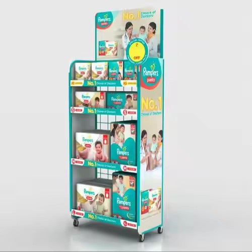 Source Factory Supermarket Diaper Display Rack Retail Store Diaper Promotional Rack Bakery Rack