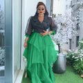 african  plus size women's elegant maxi dress  european and american french sweet & spicy color block dress
