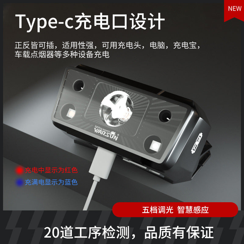 Walson G18 induction headlight long battery life LED night fishing strong light charging waterproof miner's lamp fishing long-range headlight