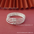 middle east silver beaded bracelet - elegant and stylish embossed pattern adjustable bangle - fashion accessory