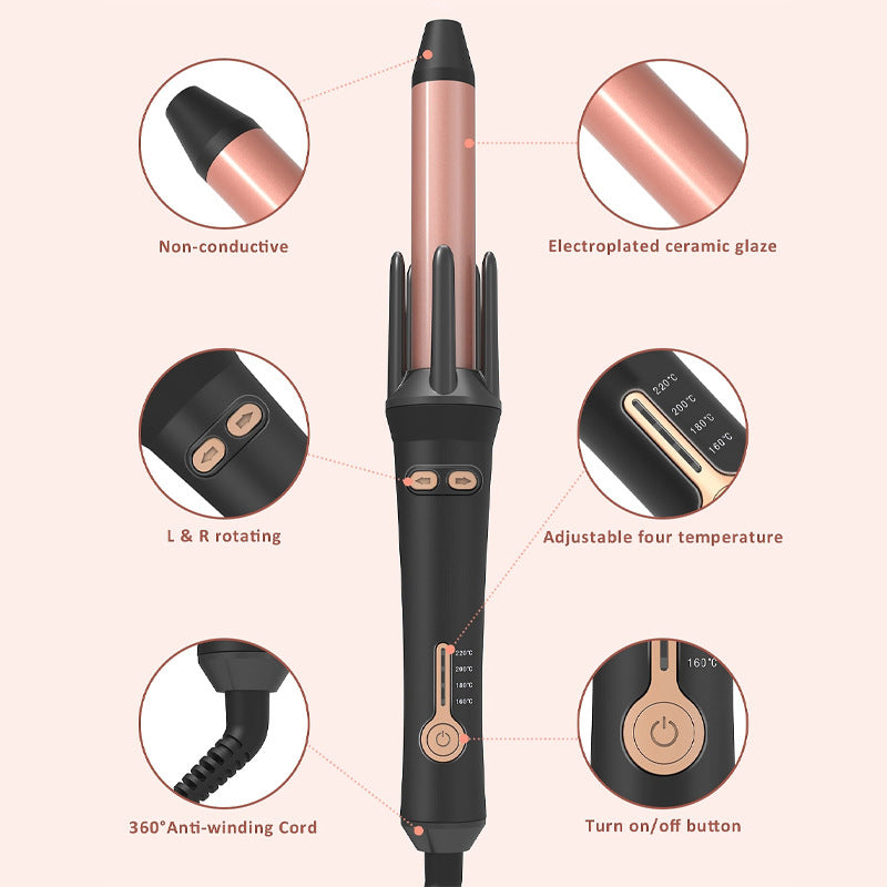 Cross-border automatic curling iron large wave negative ion curling iron artifact long-lasting styling perm iron rotating curling iron