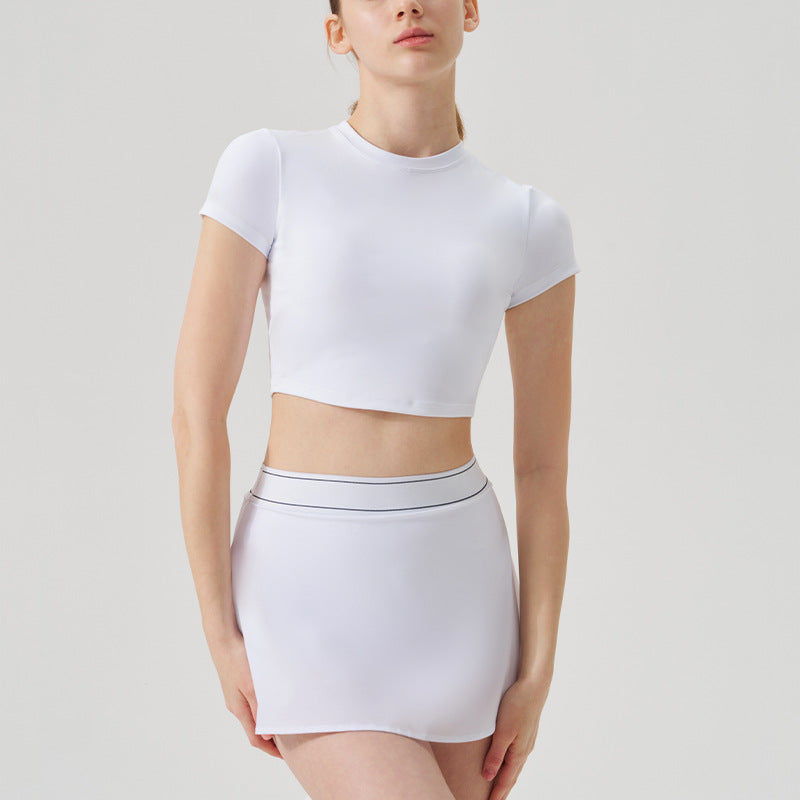 new arrivalcasual sports intimatesfashion tape tennis skirt suit running sports yoga suit fitness suit