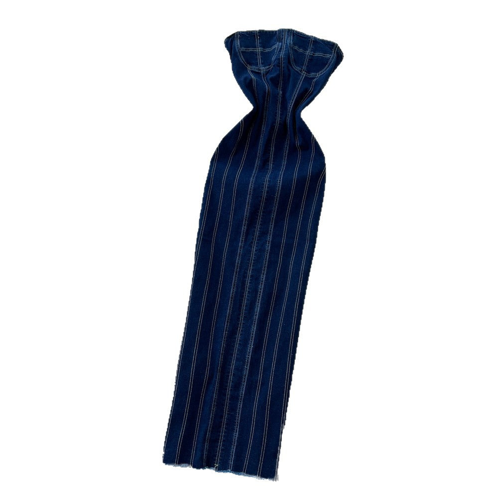 American hot girl sexy slimming look open slit tube topdress women's slimming look waist bag hip long skirt
