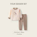 Kids' spring/autumn pure cotton thermal underwear set - baby pajama pants and top set for boys and girls - long sleeve and pants loungewear - children's clothing