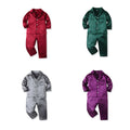 Kids' pajamas - autumn lightweight long sleeve new style - boys' and girls' air conditioning suit - imitation ice silk children's loungewear set