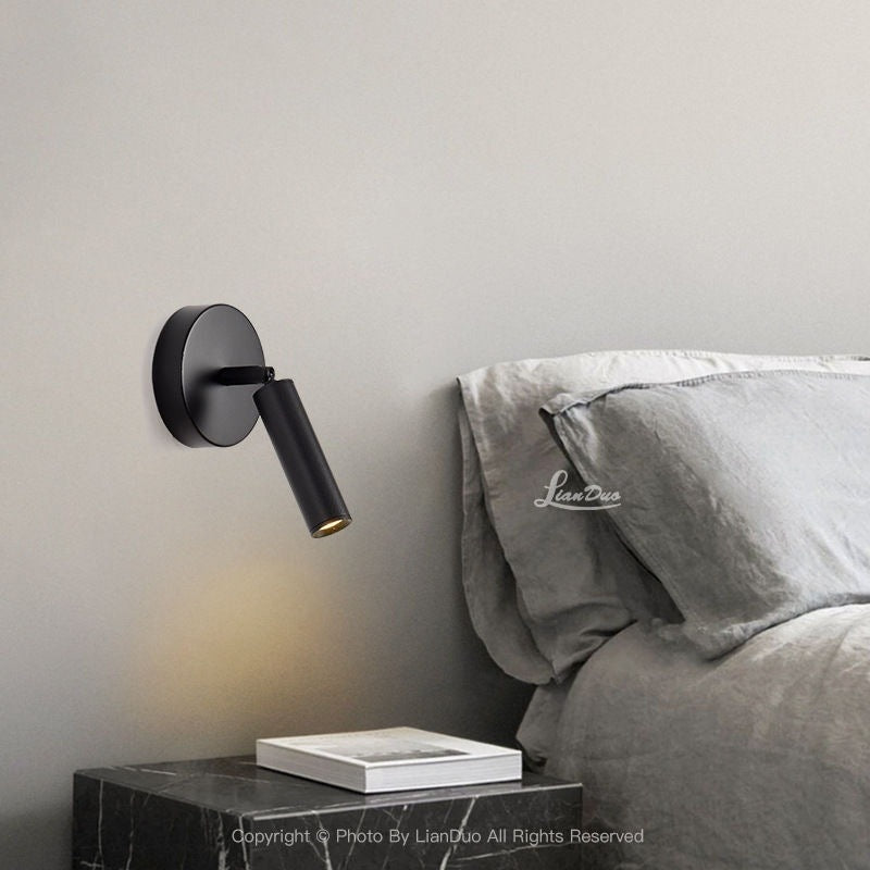 Wall lamp bedside lamp spotlight simple modern living room background wall minimalist bedroom rotating reading creative hotel