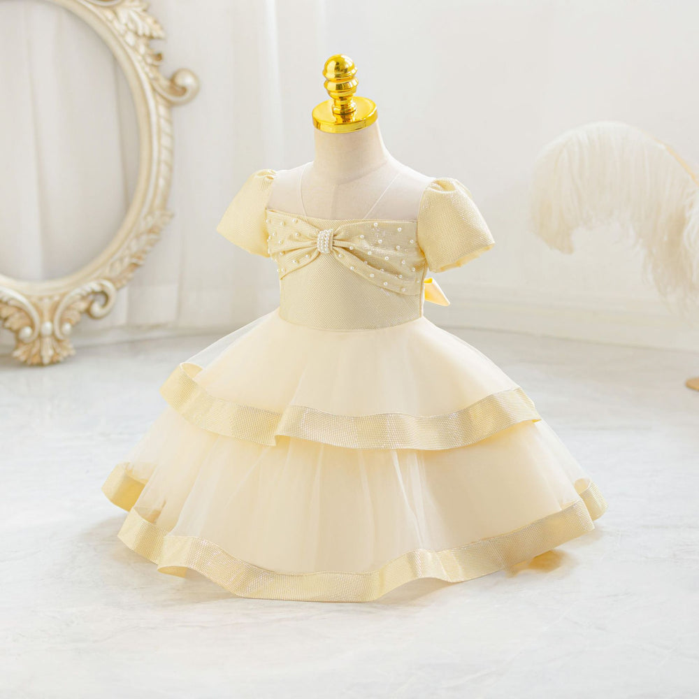 Export ready-made children's dress bows princess dress baby girl birthday party dress flower girl