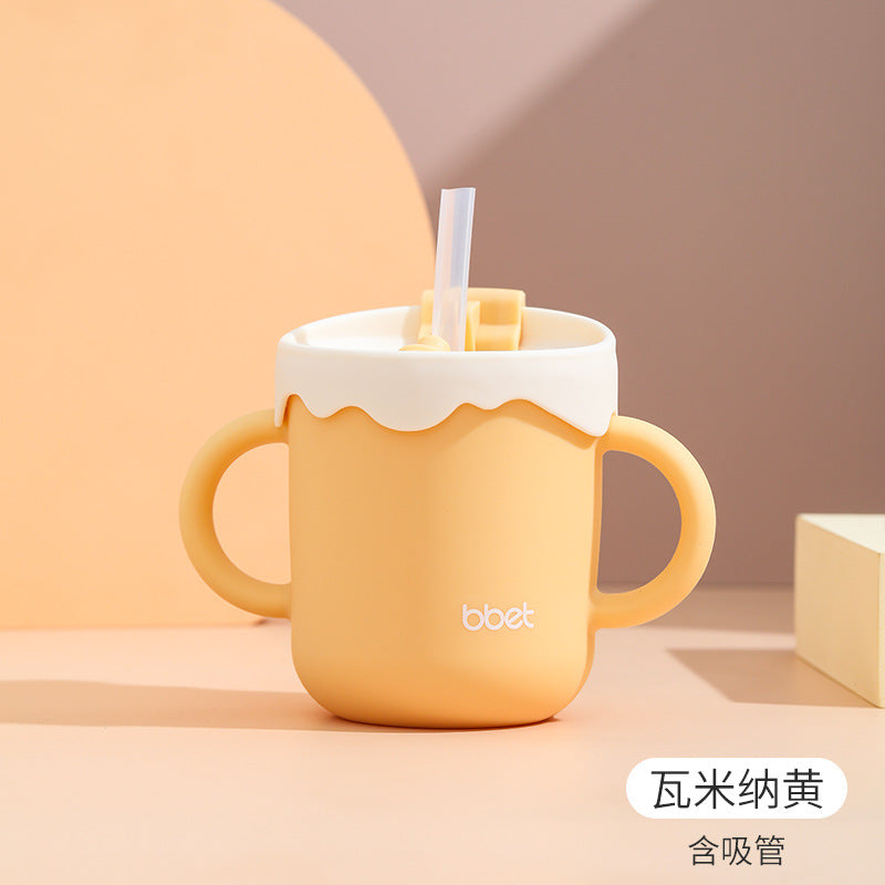 Baby plate silicone suction cup all-in-one independent eating three-compartment children's tableware suit complementary food bowl wholesale