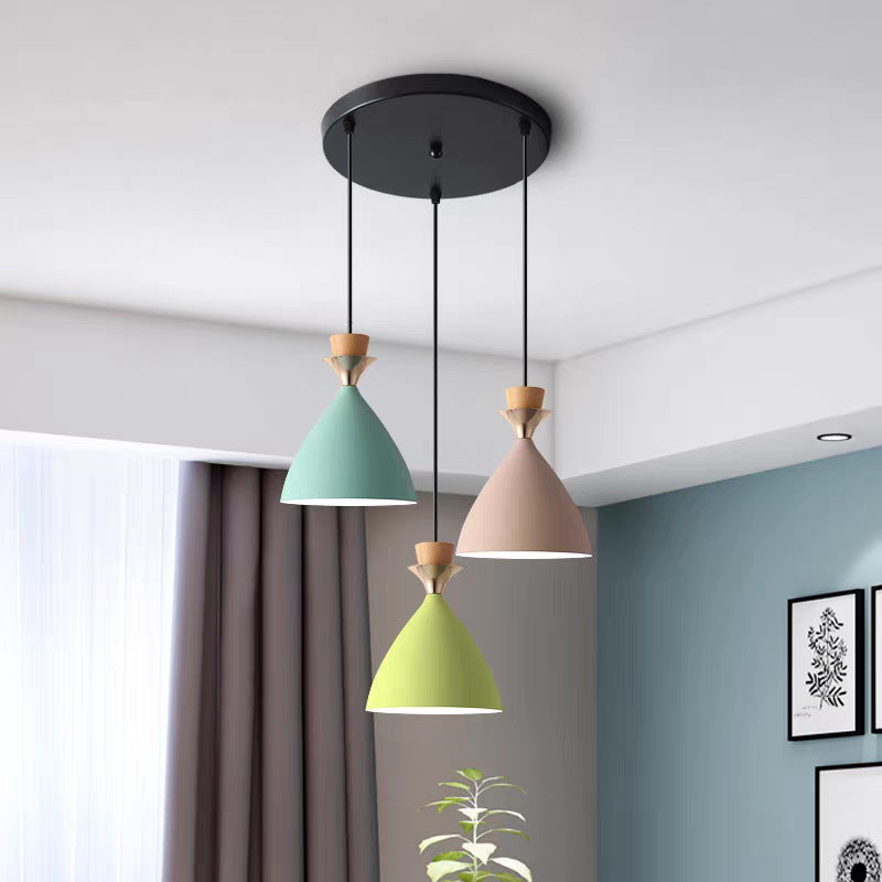 Modern casual macaron chandelier creative milk tea shop popularins bar restaurant lamp scandinavian restaurant chandelier