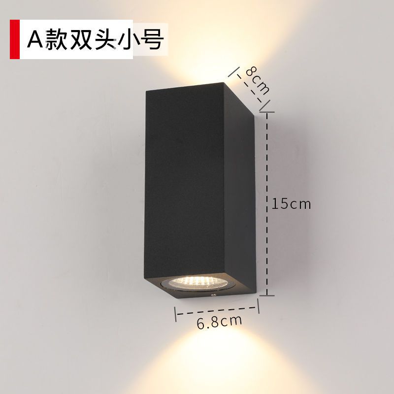 Led wall lamp hotel courtyard balcony waterproof stair aisle outdoor wall washer up and down light wall illumination light
