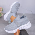 Exportplus sizespring & fallnew arrivalfashion rhinestone deep mouth thick sole breathable beaded velcro fly woven sports casual shoes