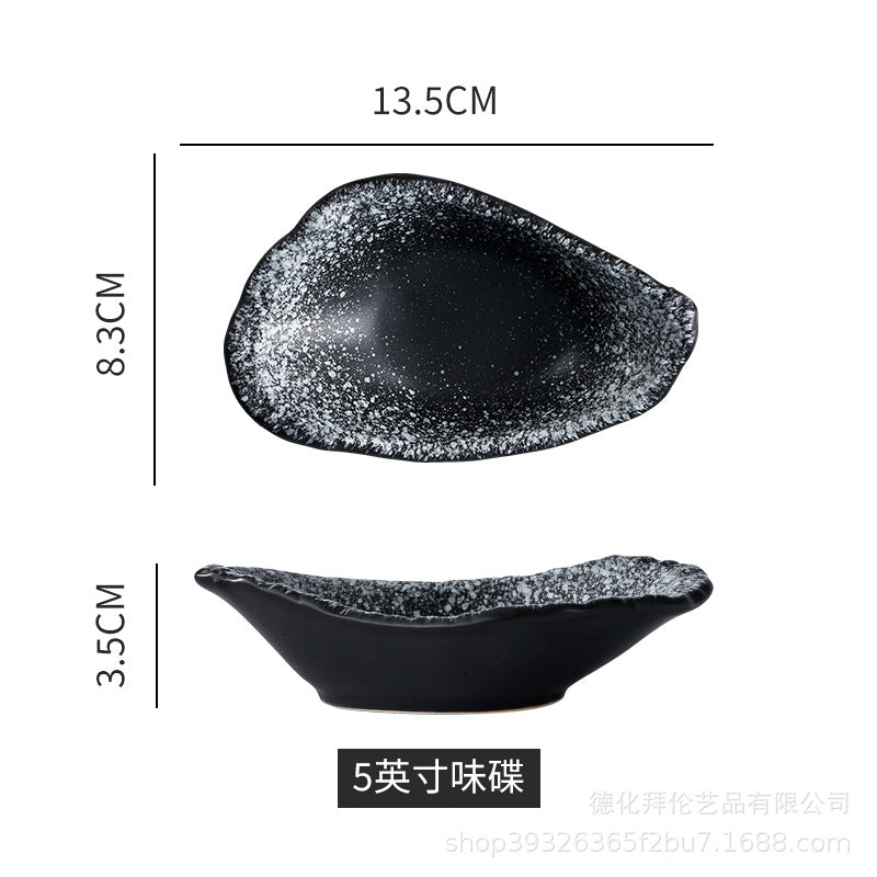 Japanese ceramic retro japanese stylefor home soy sauce dish vinegar pot seasoning dish kitchen supplies side dish dipping dish wholesale