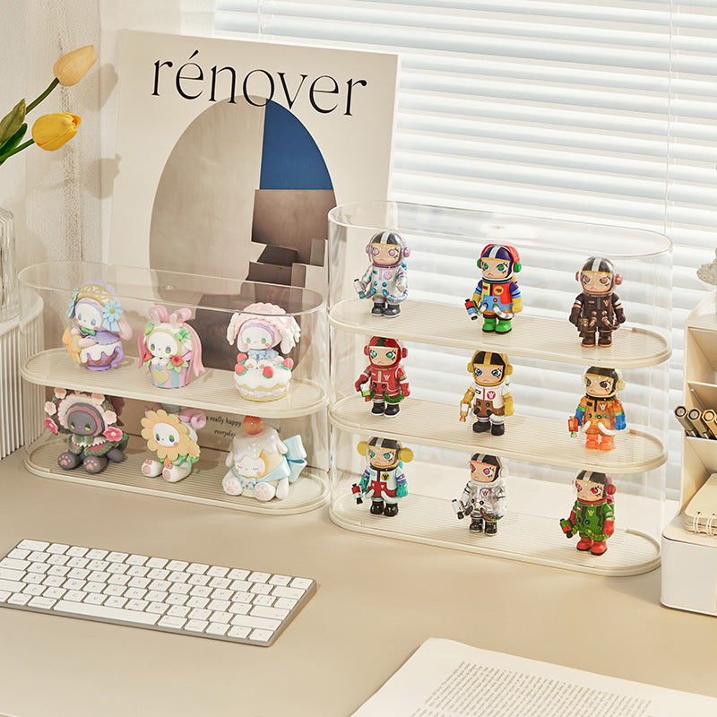 Blind box storage display stand POP MART doll figure box acrylic transparent popmart dust-proof ornament cabinet