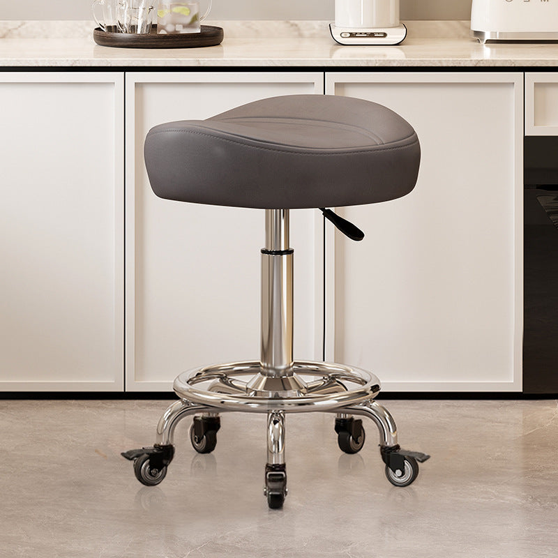 Saddle Chair Kitchen Cooking Chair Front Desk Cashier High Stool Universal Wheel Lifting Chair Beauty Barber Stool