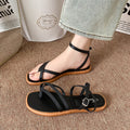 2025 new collection women's thong sandals - summer outdoor wear, flat roman sandals, one-strap flip-flops, women's footwear for export