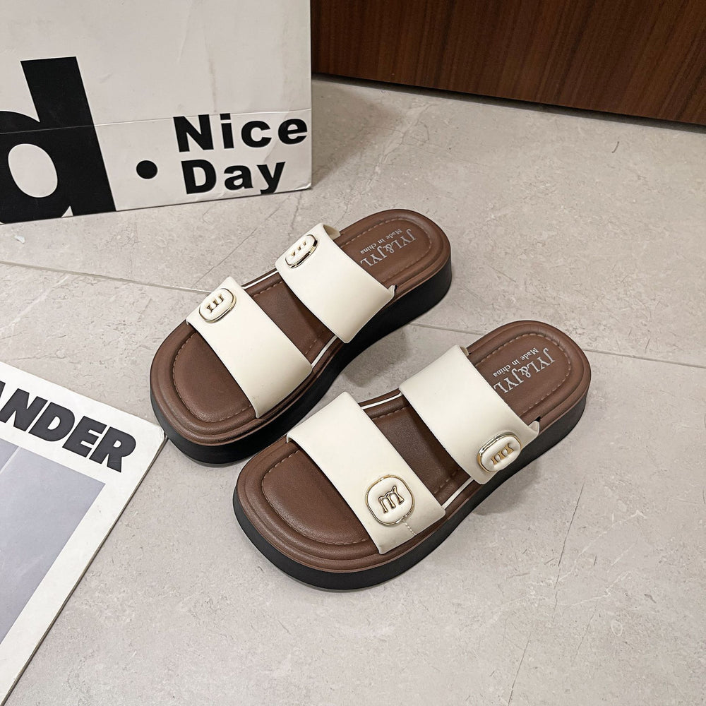 Wholesale women's spring/summer new arrivals: one-strap slides, new buckle roman sandals, women's non-slip house slippers