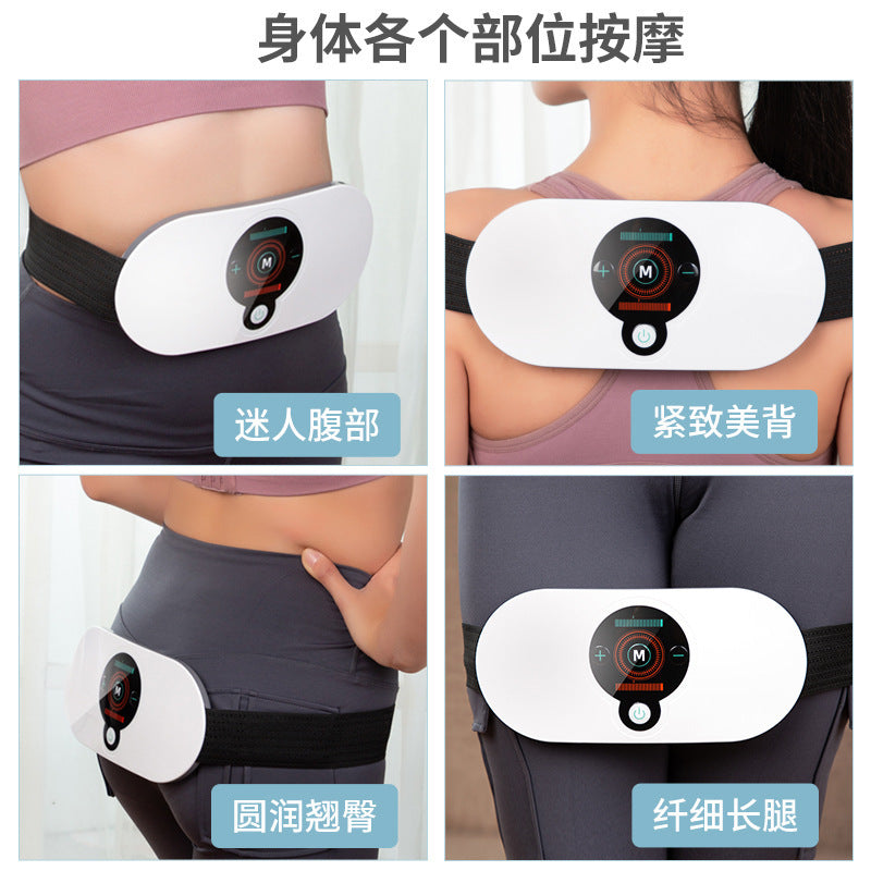 Customized heated abdominal massager for weight loss, pulse waist warmer, uterus soothing physiotherapy device, electric heated waist belt for slimming