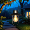 Solar powered retro garden light - outdoor hanging decorative lamp for balconies - waterproof hanging light - camping night light
