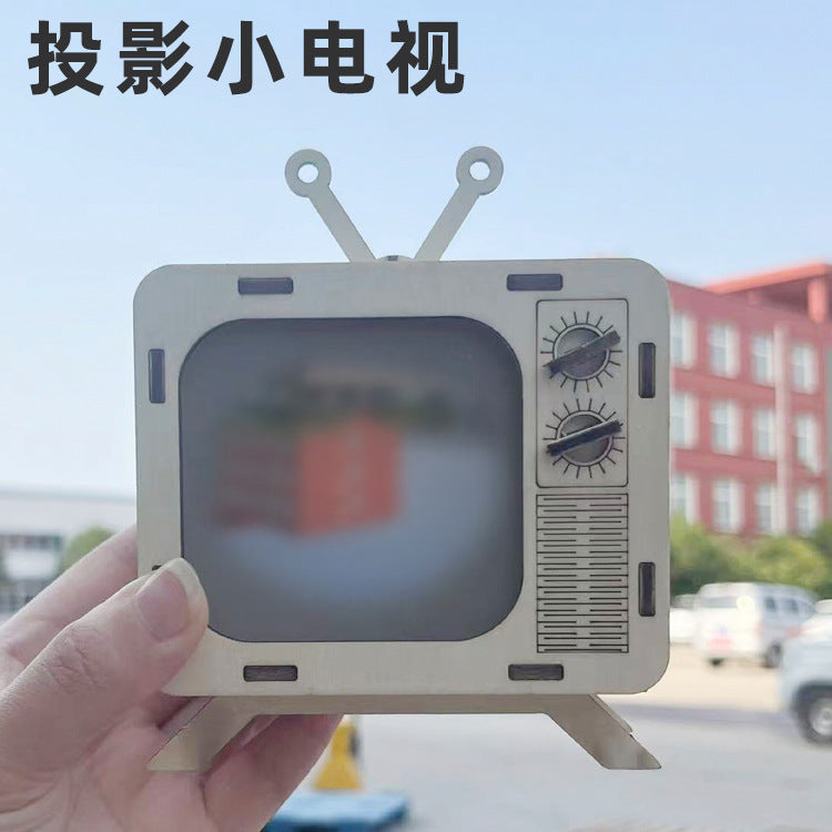 Projection small TV model children primary school students manual DIY assembly technology small production science and technology scientific experiment