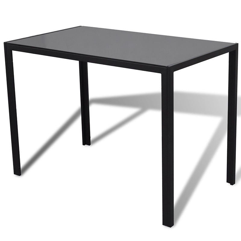 Export dining table and chairs transparent tempered glass table rectangular set table and chair combination dining tables