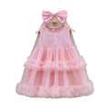 Girls' sequin mesh dress - new summer  style: chic tank dress, tiered cake dress, perfect birthday outfit for your daughter