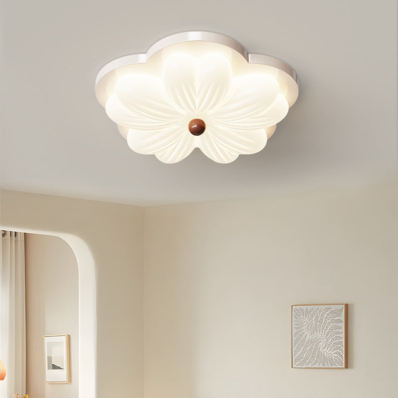 Cream wind bedroom study light eye protection intelligent high light transmission warm master bedroom ceiling light Zhongshan lighting combination package