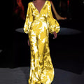 spring/summer new arrivals: european and american style fashionable printed dress - sexy v-neck, cinched waist, loose fit maxi dress
