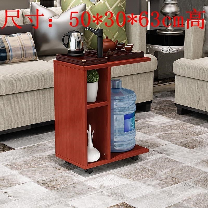 Small apartment coffee table, living room mobile tea table with wheels, sofa side table, mobile trolley table, side table