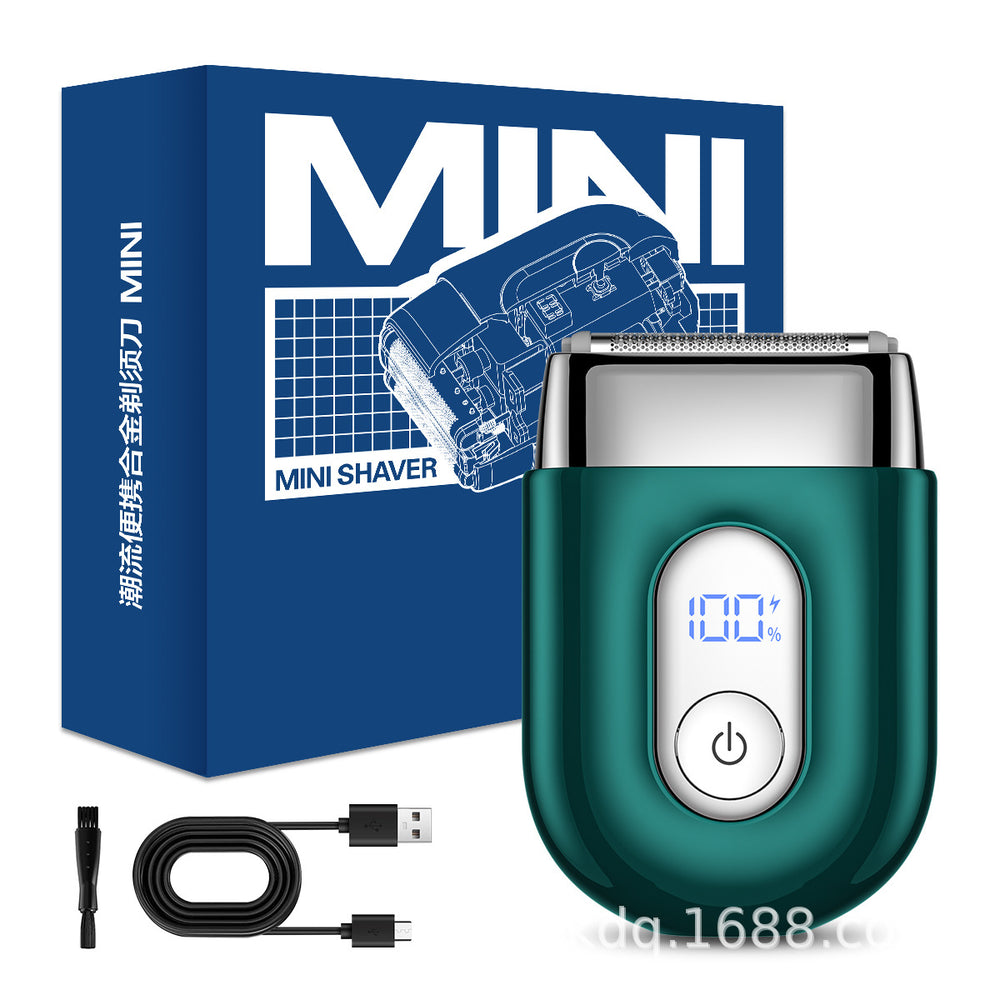 men alloy shaver reciprocating magnetic three-blade fast charging razor full body washable led display