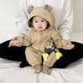 Spring & fall outing cute clothes baby outwear baby outwear hairy rompers newborn onesies jacket