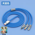 3-in-1 data cable, 120w supercharge cable, compatible with apple, huawei, and android phones, 3-in-1 6a data cable