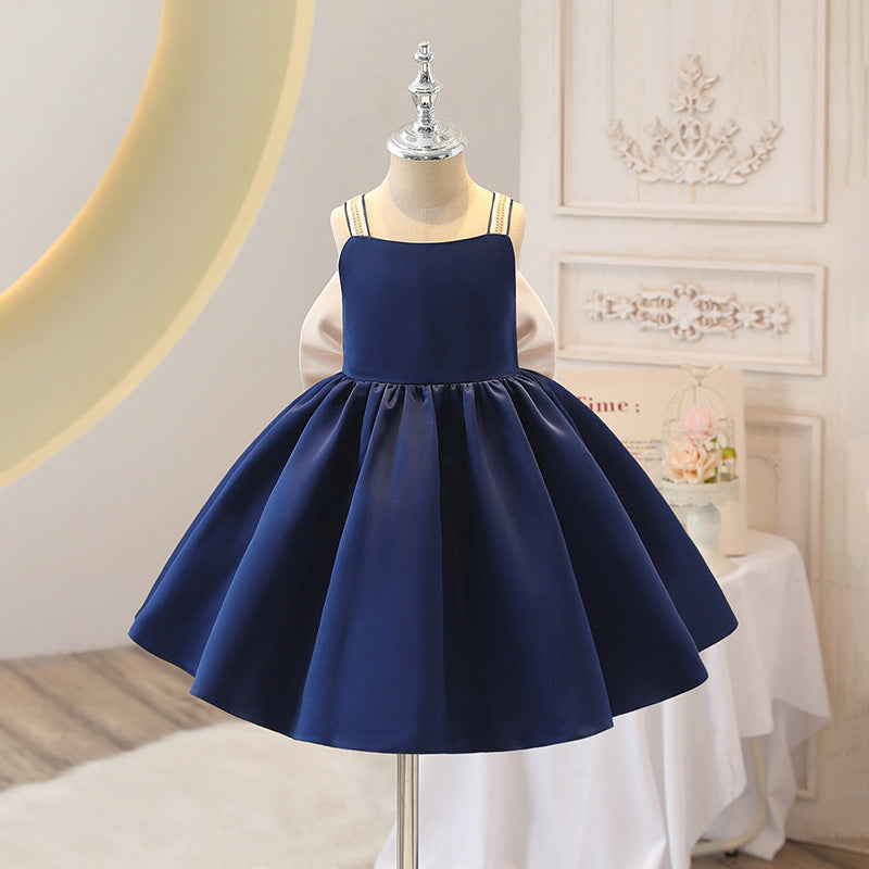 Children's day baby princess dress girl dress first birthday dress flower girl dress shoulder strap fashionable dress fashionable summer style