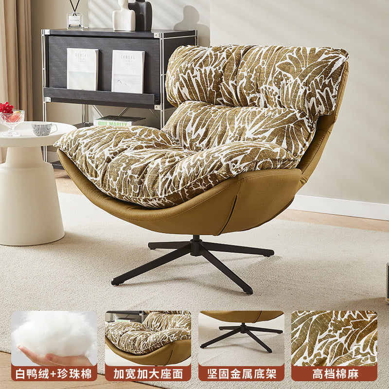 Scandinavianaccessible luxury single sofa chair modern casual designer lazy living room balcony rotatable casual rocking chair