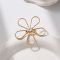Pearl ring set wholesale european and american cross-border starfish jewelry women's niche high-end hand jewelry hollow open ring