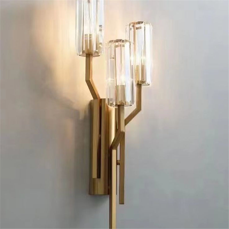 New arrivalaccessible luxury crystal wall lamp popular bedside living room background wall corridor aisle casualclassy wall lamp