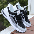 Spring breathable men's shoes 2025 new men's mesh sports casual running student white dad high-top sneakers