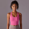 New arrival: seamless sports bra - sexy criss-cross back, yoga bra, shockproof, push-up, running, training, fitness tank top