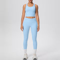 European and american new cloud-like compression yoga set - shockproof, quick-drying, beautiful back design - outdoor leisure running fitness apparel