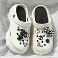 2026 cartoon thick sole crocs women's summer outwear new arrival indoor summer women's stomping on shit feeling non-slip sandals women's
