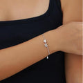 European and american style 26 alphabet letter bracelet for women - fashionable, minimalist, elegant stainless steel heart letter bracelet